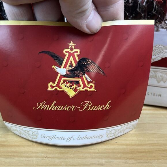 2014 Budweiser Holiday Stein "Holiday Lane" New In Box w/COA - Picture 2 of 13